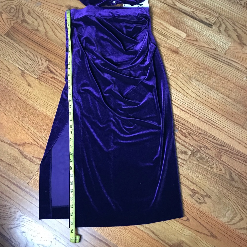 Zara Elegant Purple Velour Top and Skirt Set NWT - Picture 11 of 13